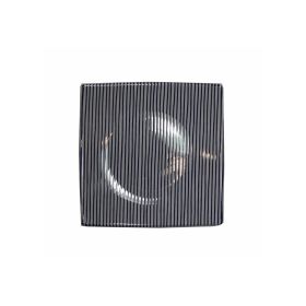 piatto quadrato in ceramica giapponese striped