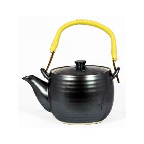 teiera giapponese in ceramica nera