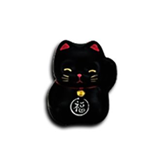Maneki neko gattino porta fortuna nero