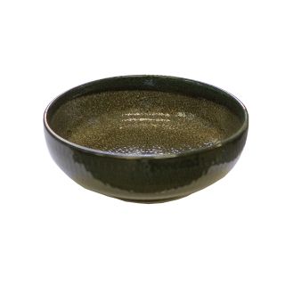 coppa in ceramica color bronzo