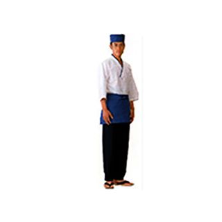 kimono bianco blu