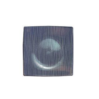 striped piattino quadrato a righe bianco blu