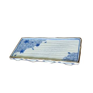piatto in ceramica bianco blu