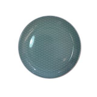 koi piatto tondo bianco verde