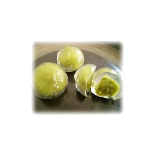 Kitakyu Matcha kudzu mochi trasparenti