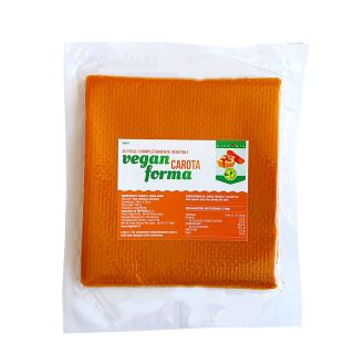 vegan forma carota sfoglie vegetali