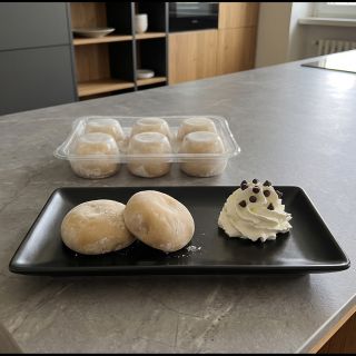 Mochi ripieno di gelato al caramello salato