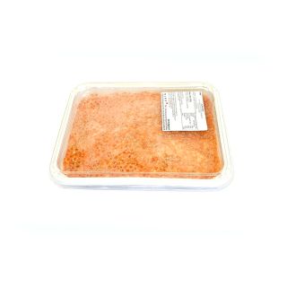 ikura uova di salmone keta dell'alaska. Vaschetta da 500g