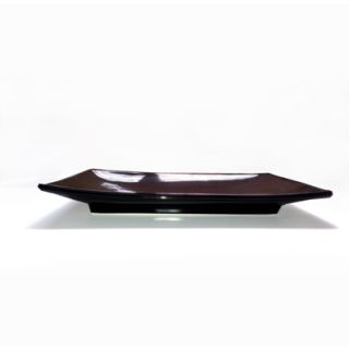 piatto rettangolare in ceramica nera