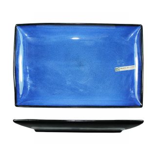 piatto ceramica blu cobalto