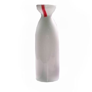 Bottiglia per sakè in ceramica bianca