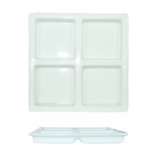 Serie Elegance Piatto M quadrato 4 scomparti