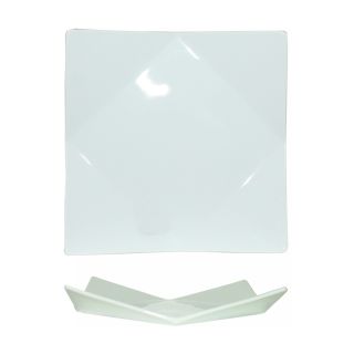 Pure White Origami L Piatto quadrato