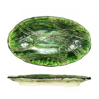 Piatto verde ovale