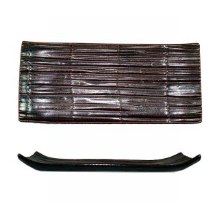 Piatto marrone grezzo 21cm