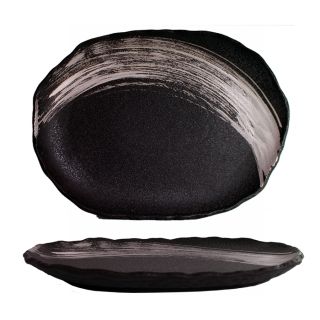 Piatto artistico ovale nero
