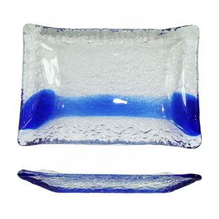 piatto in vetro giapponese effetto ghiaccio
