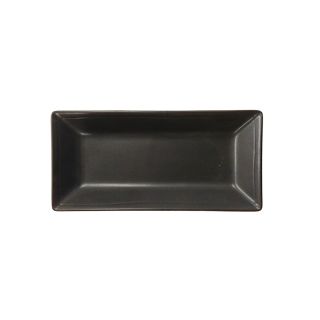 piatto rettangolare nero opaco 23